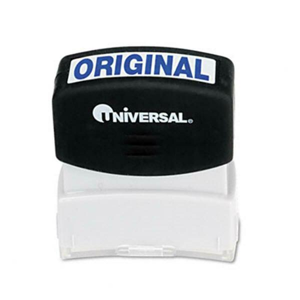 Universal Battery Universal One-Color Message Stamp Original Pre-Inked/Re-Inkable Blue 10060